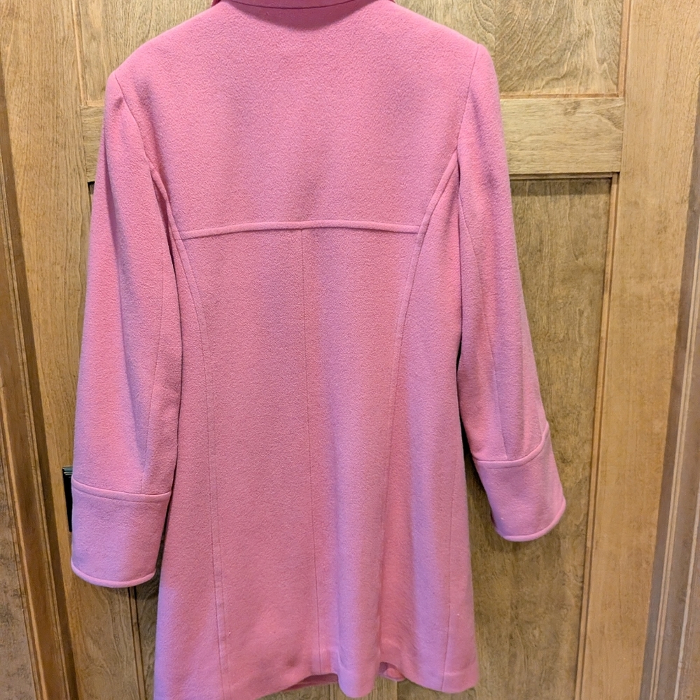 Liz Claiborne Bright Pink Overcoat, Size 10 - Picture 2 of 5